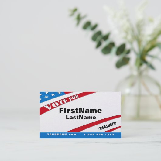 Campagne Sjabloon Patriottisch Contactkaartje (Staand voorkant)