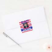 Campagne-Sjabloon | Sterren Stripes Vierkante Sticker (Envelop)