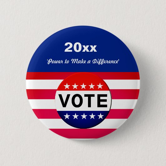 Campagne Stemkracht Ronde Button 5,7 Cm (Voorkant)