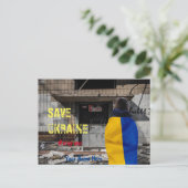 campagne tegen de oorlog in oekraïne briefkaart (Staand voorkant)