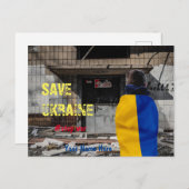 campagne tegen de oorlog in oekraïne briefkaart (Voorkant / Achterkant)