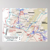 Campagne van de Amerikaanse burgeroorlog Franklin  Poster (Voorkant)