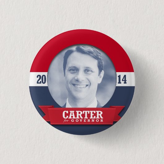 CAMPAGNE VAN JASON CARTER RONDE BUTTON 3,2 CM (Voorkant)