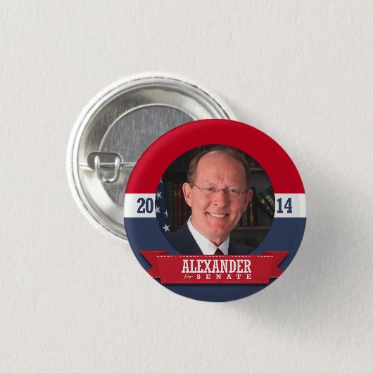 CAMPAGNE VAN LAMAR ALEXANDER RONDE BUTTON 3,2 CM (Voorkant /achterkant)