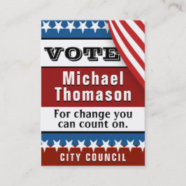 Campagne Verkiezing Sjabloon Visitekaartje