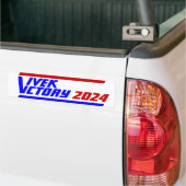 Campagne voor de verkiezingen van 2024 President V Bumpersticker (Op Truck)