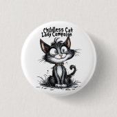 Campagne voor kinderloze Cat Lady Ronde Button 3,2 Cm (Voorkant)