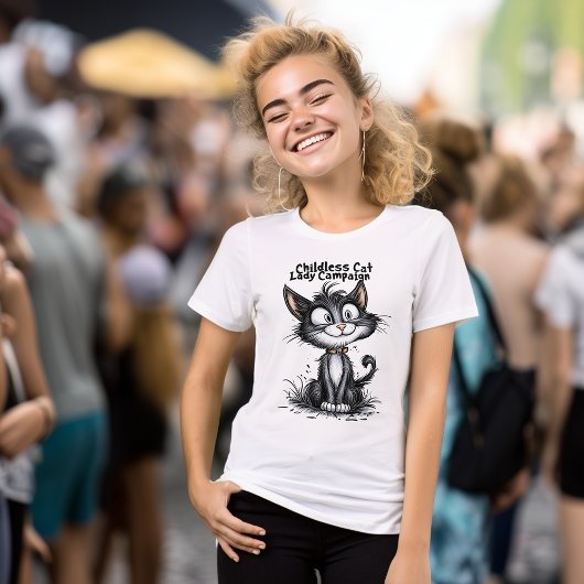 Campagne voor kinderloze Cat Lady Tri-Blend Shirt