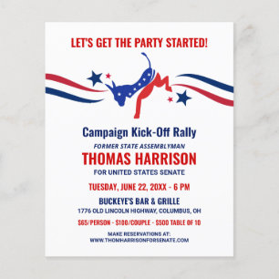 Campagne voor politieke financiering Kickoff-democ