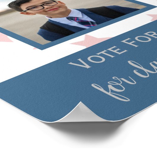 campagne voor studentenverkiezingen met fotoklasse poster (Hoek)