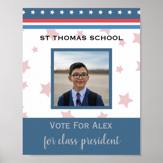 campagne voor studentenverkiezingen met fotoklasse poster (Voorkant)