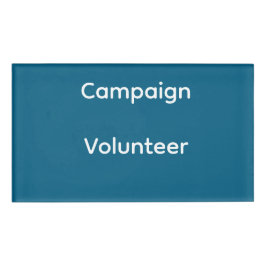 Campagne Vrijwilliger Badge - Blauw