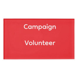 Campagne Vrijwilliger Badge - Rood