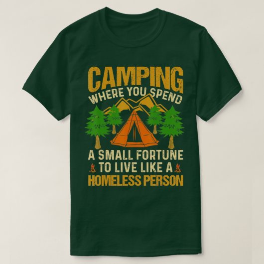 Campagne waarbij je kleine fortuin uitgeeft om als t-shirt (Design voorkant)