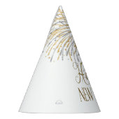 Campagne Wit & Goud Oudejaarsavond Feesthoedjes (Links)