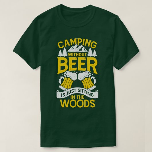 Campagne zonder bier zit gewoon in de Bossen T-shirt (Design voorkant)