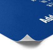 Campagnefoto met gebogen type - Rood Wit Blauw Poster (Hoek)