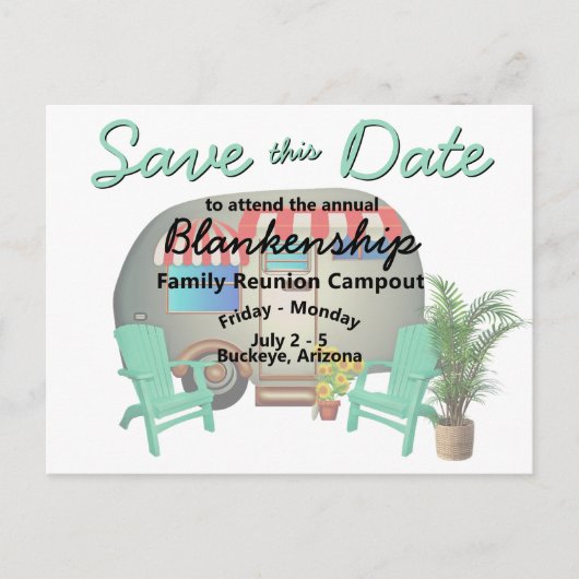 Campagnegezinshereniging sparen de datum Sjabloon (Voorkant)