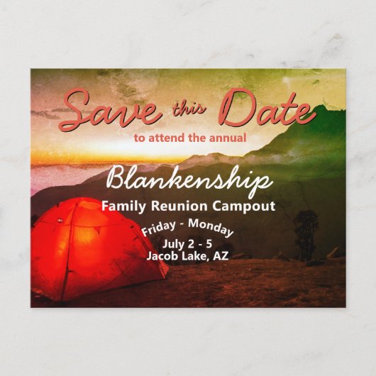 Campagnegezinshereniging sparen de datum Sjabloon (Voorkant)