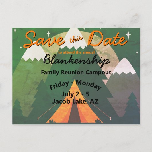 Campagnegezinshereniging sparen de datum Sjabloon (Voorkant)