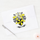 Campagnegezinsketting — wapenschild vierkante sticker (Envelop)