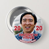 campagneknop - Presidentiële hoopvolle Andrew Yang Ronde Button 7,6 Cm (Voorkant /achterkant)