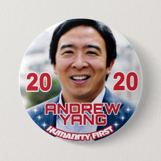campagneknop - Presidentiële hoopvolle Andrew Yang Ronde Button 7,6 Cm (Voorkant)