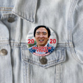 campagneknop - Presidentiële hoopvolle Andrew Yang Ronde Button 7,6 Cm (In situ)