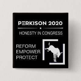 Campagneknop voor Perkison 2020 Vierkante Button 5,1 Cm