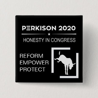 Campagneknop voor Perkison 2020 Vierkante Button 5,1 Cm