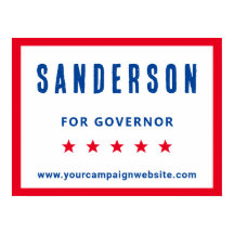 Campagnenaam Rode Witte Blauwe Politieke Verkiezin