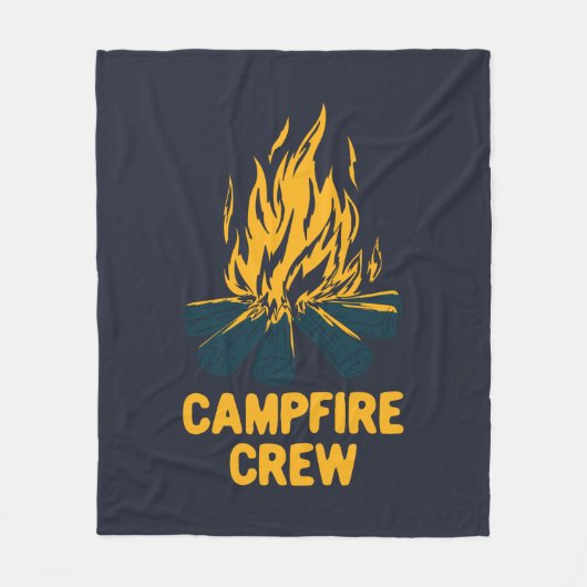 Campagneontwikkelaar kampeerpersoneel kampvuur fleece deken (Voorkant)