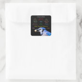 Campagnevoorschriften Vierkante Sticker (Tas)