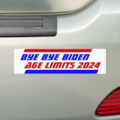 Campaign 2024 AGE LIMITS BYE BYE BIDEN Bumpersticker (Op auto)