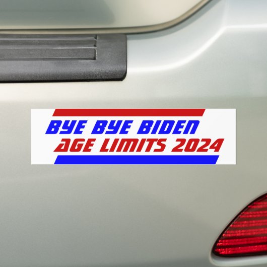 Campaign 2024 AGE LIMITS BYE BYE BIDEN Bumpersticker (Op auto)