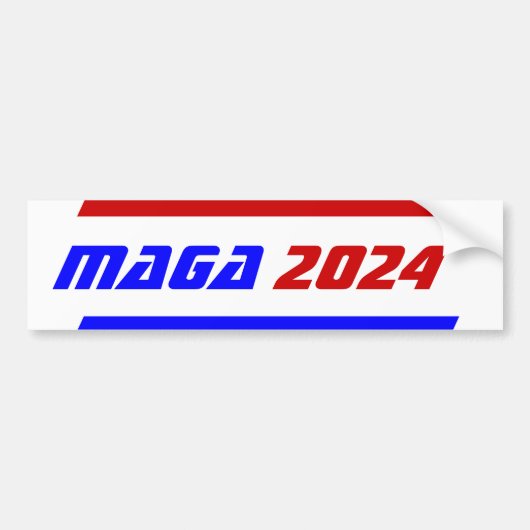Campaign 2024 election MAGA President TRUMP Bumper Bumpersticker (Voorkant)