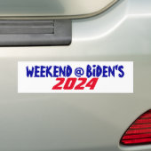 Campaign 2024 President Joe weekend bij Biden's Bumpersticker (Op auto)
