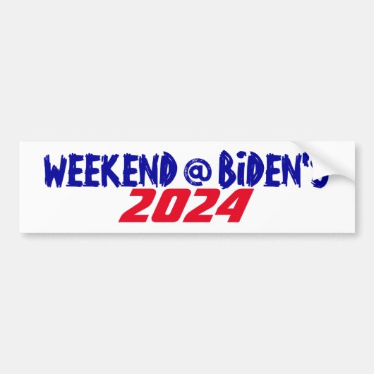 Campaign 2024 President Joe weekend bij Biden's Bumpersticker (Voorkant)