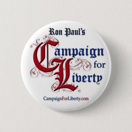 Campaign for Liberty Button - Pin back RON PAUL (Voorkant)