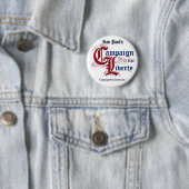 Campaign for Liberty Button - Pin back RON PAUL (In situ)