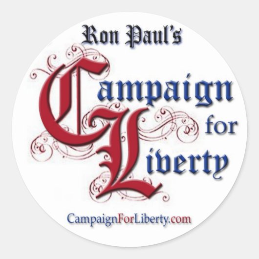 Campaign for Liberty Lapel Sticker RON PAUL (Voorkant)
