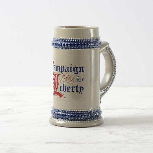 Campaign for Liberty Logo Blue Stein Bierpul (Voorkant rechts)