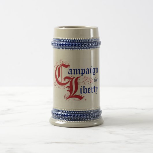 Campaign for Liberty Logo Blue Stein Bierpul (Center)