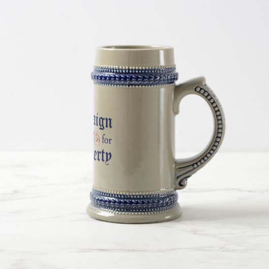 Campaign for Liberty Logo Blue Stein Bierpul (Rechts)