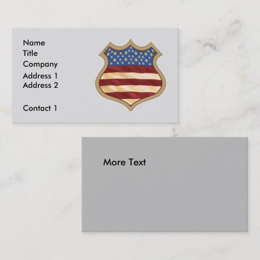 Campaign Shield Visitekaartje (Voorkant / Achterkant)