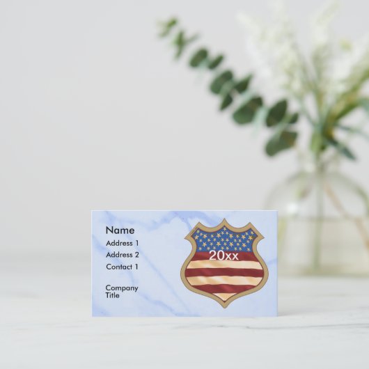 Campaign Shield Visitekaartje (Staand voorkant)