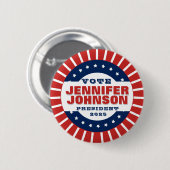 Campaign Template Custom Patriotic Button (Voorkant /achterkant)