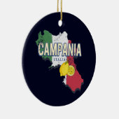 Campania Italië Retro Regio Kaart  Souvenir Keramisch Ornament (Rechts)