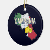 Campania Italië Retro Regio Kaart  Souvenir Keramisch Ornament (Links)