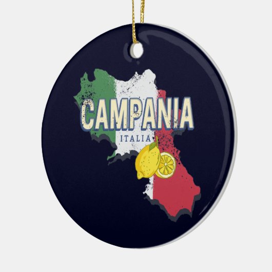 Campania Italië Retro Regio Kaart  Souvenir Keramisch Ornament (Links)